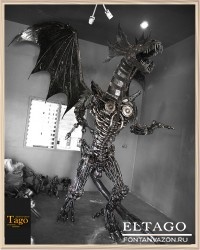 Recycled Metal Giant Dragon