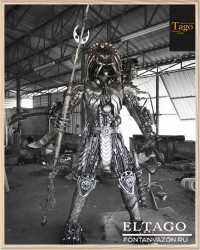 Steampunk Recycled Metal Brutal Hunter