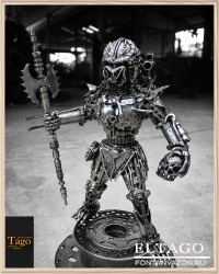 Recycled Metal Standing Hunter: Mace