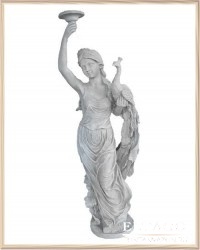 Статуя Девушка с павлином