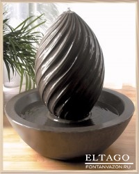 Spiral Egg Pebble Bowl Fountain