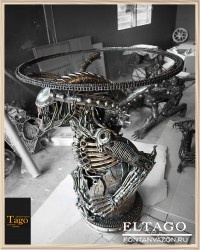 Metal Monster Table - Include A Glass Tabletop