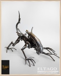 Recycled Metal Mini Monster - Crouching