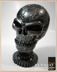 Recycled Metal Mini Skull