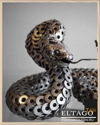 Recycled Metal Rattlesnake