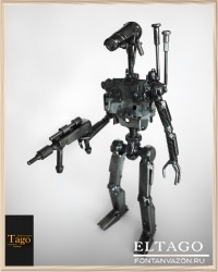 Mini Recycled Metal Battle Droid